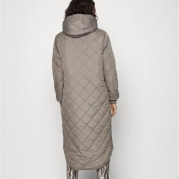 Only Gray Quilted Long Jacket - Picture 3 of 11